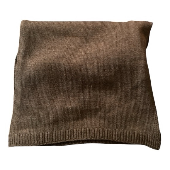 Zara Rich Brown Oversized Scarf Unisex 14x82 - Picture 3 of 5